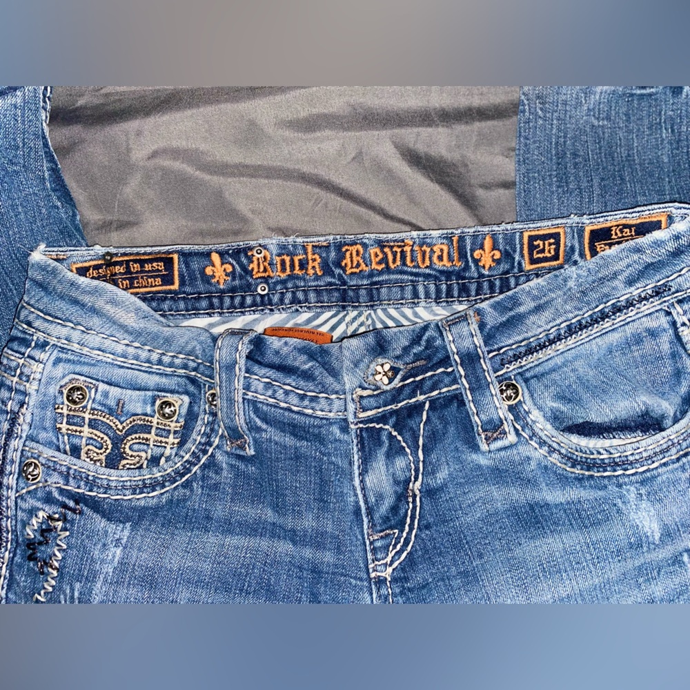 Rock Revival Blue Jeans